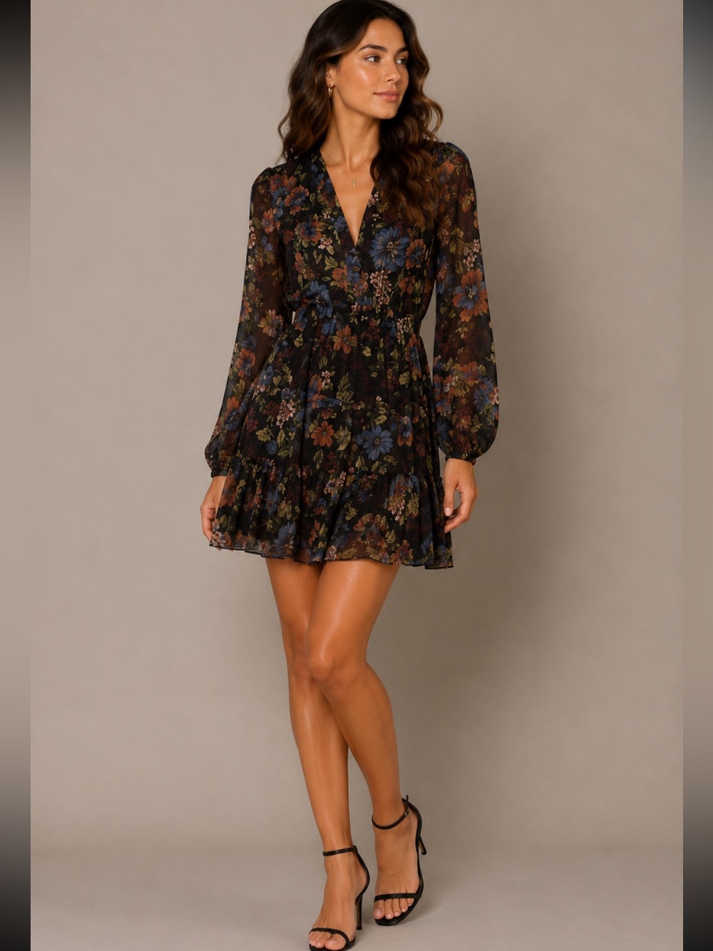 Veronica Beard Justine Floral Silk Minidress Ruffle Mini Dress Women’s Sz 0